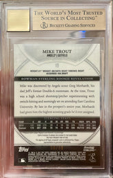 2011 Bowman Sterling Rookie Auto Gold Refractor Mike Trout #19 BGS 9.5/10 RC
